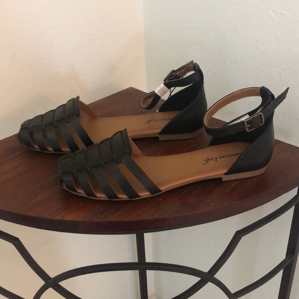 American Eagle by Payless - NEW “Peyton” Black Ankle-Strap Sandals Size 6.5